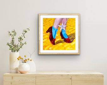 ドロシーの赤い靴のジクレー版画：オズの魔法使いの映画アート - Etsy 日本