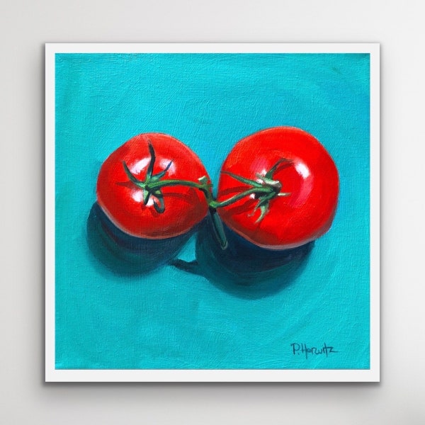 Tomato Giclee Print l Food Art l Kitchen Art l Tomato Painting l Home decor l Wall art l Still life Art l Realistic Tomato art