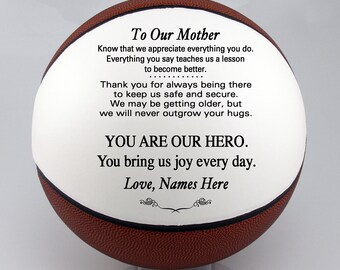 Mothers Day Basketball Gift, Personalized Mothers Gift From Son, Mothers Day Gift from Daughter, Unique Mothers Day Basketball Gift