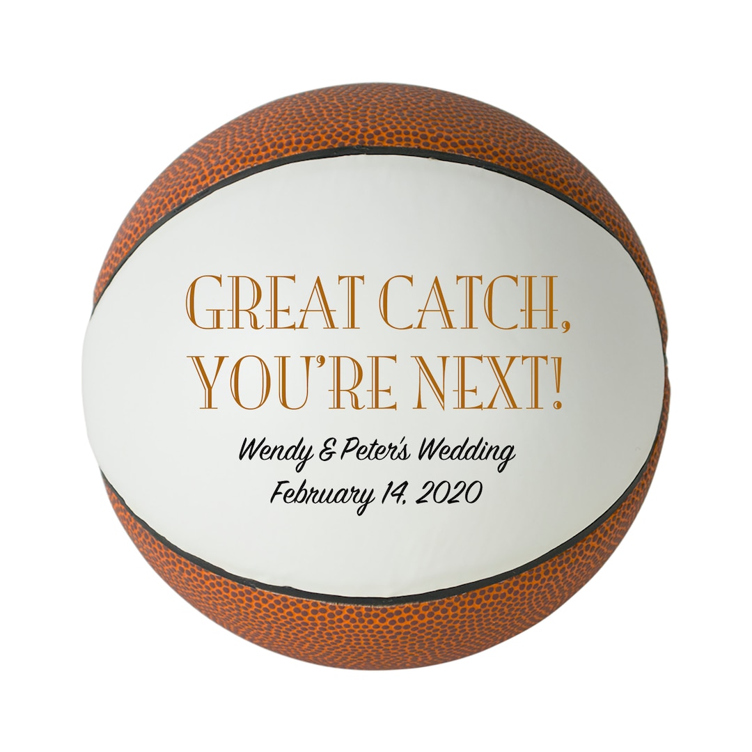 Wedding Garter Toss, Personalized Wedding Basketball Gift, Great Catch You're Next Garter Toss