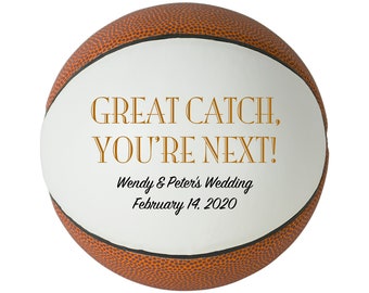 Wedding Garter Toss, Personalized Wedding Basketball Gift, Great Catch You're Next Garter Toss Alternative, Wedding Toss Groomsmen Gift