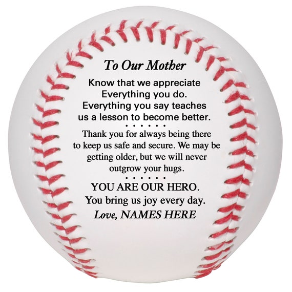 Mothers Day Baseball Gift Personalized Mothers Gift From Son