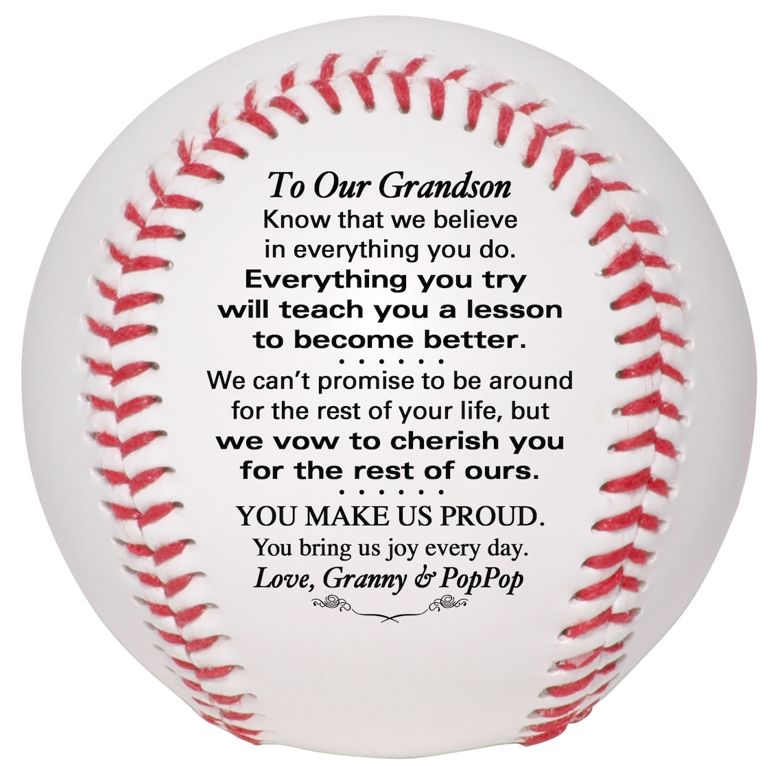 To Our Grandson Baseball Personalized Baseball from Grandpa Etsy