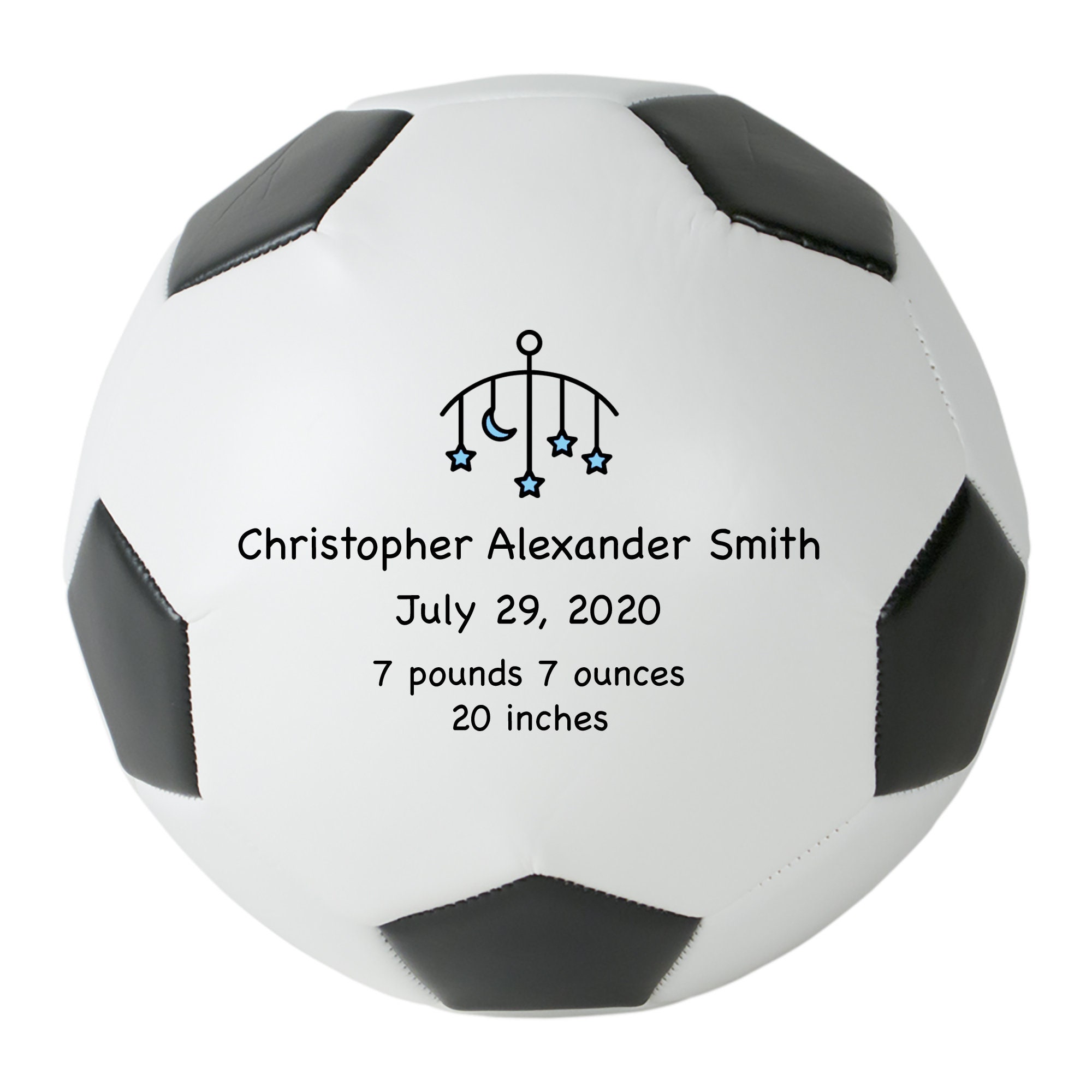 Personalized Soccer Ball Birth Announcement Baby Girl Baby Etsy