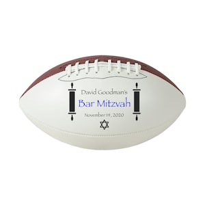 Bar Mitzvah, Bat Mitzvah Football Gift, Bar Bat Mitzvah Keepsake, Personalized Football, Custom Football for him or her, Jewish Gift