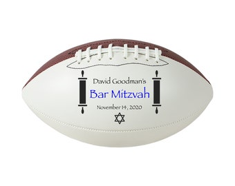 Bar Mitzvah, Bat Mitzvah Football Gift, Bar Bat Mitzvah Keepsake, Personalized Football, Custom Football for him or her, Jewish Gift