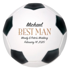 Personalized Custom Best Man Wedding Soccer Ball Gift, Wedding Keepsake, Wedding Anniversary, Wedding Favours