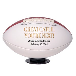 Wedding Garter Toss, Personalized Wedding Football Gift, Great Catch You&#39;re Next Garter Toss Alternative, Wedding Toss Groomsmen Gift