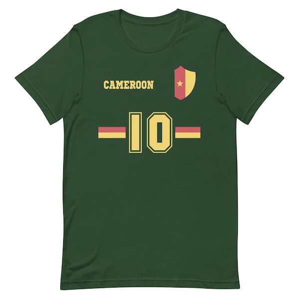 Kamerun Shirt, Kamerun Fußball Trikot, Personalisiertes Kamerun Fußball Turnier Fan Shirt, Weltmeisterschaft 2022 Katar, Wähle deine Nummer