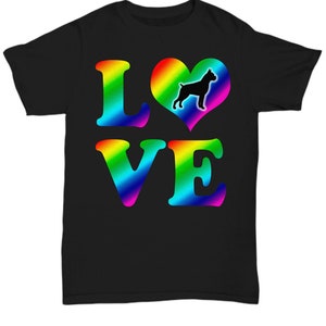Boxer Love Rainbow Pride Shirt, Boxer Dad Shirt, Boxer Mom Shirt, Boxer Pride Shirt, Boxer Rainbow Shirt, LGBTQ+ Boxer Shirt