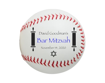 Bar Mitzvah, Bat Mitzvah Baseball Gift, Bar Bat Mitzvah Keepsake, Personalized Baseball for him, Personalized Baseball for her, Jewish Gift