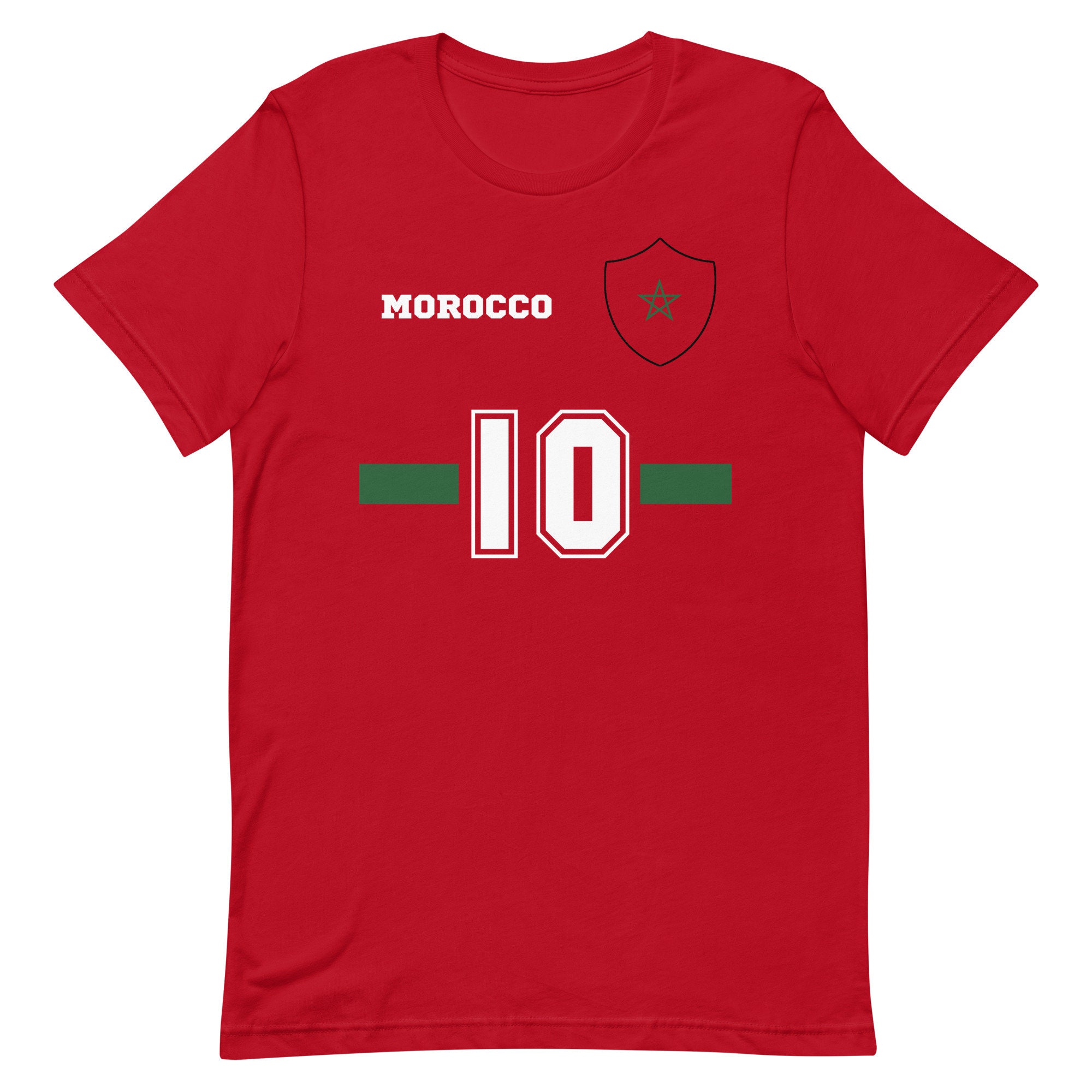 Discover Camiseta Personalizada para Aficionados de Marruecos Copa Mundial 2022