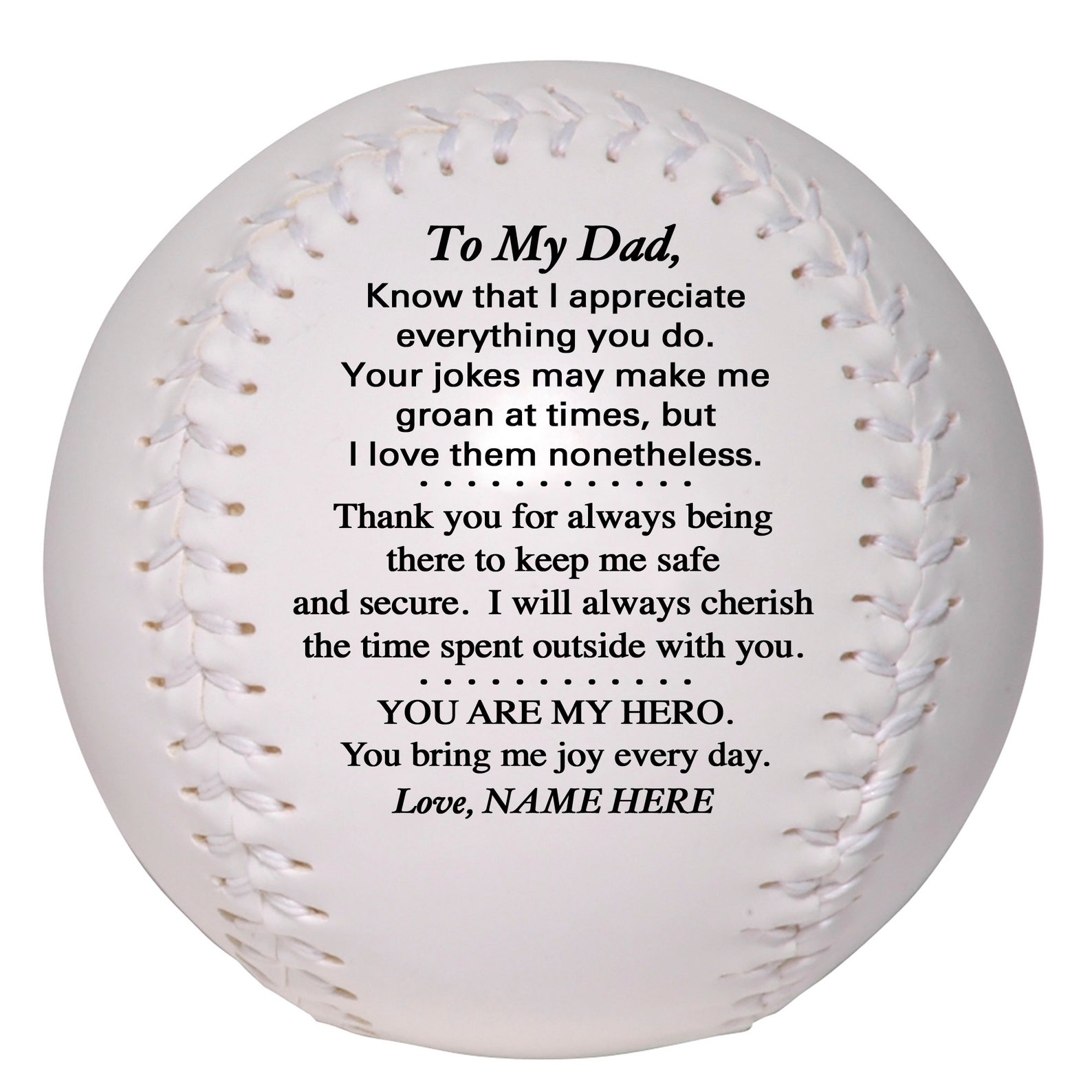 Father's Day Softball Gift Personalized Fathers Day Gift Etsy