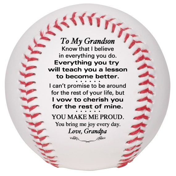 Darzheoy Baseball Gifts For Boys - Baseball For Son/Grandson, To My Son - Never Lose, Motivational Baseball Gift For Son On Birthday Christmas New Year (Grandson
