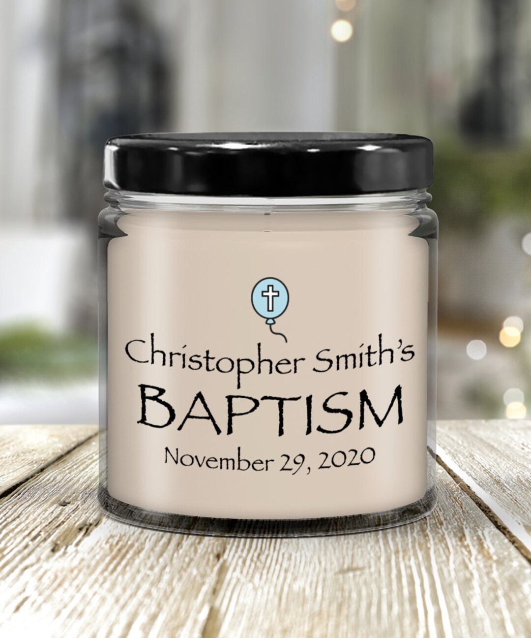 Baptism Candle, Personalized Baptism Candle Keepsake, Baptism for Boy ...