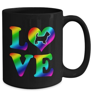 Yorkshire Terrier Mug Gift - Yorkshire Terrier  LGBTQ Love Rainbow Pride Coffee Mug - Yorkshire Terrier Dad Mom Mug