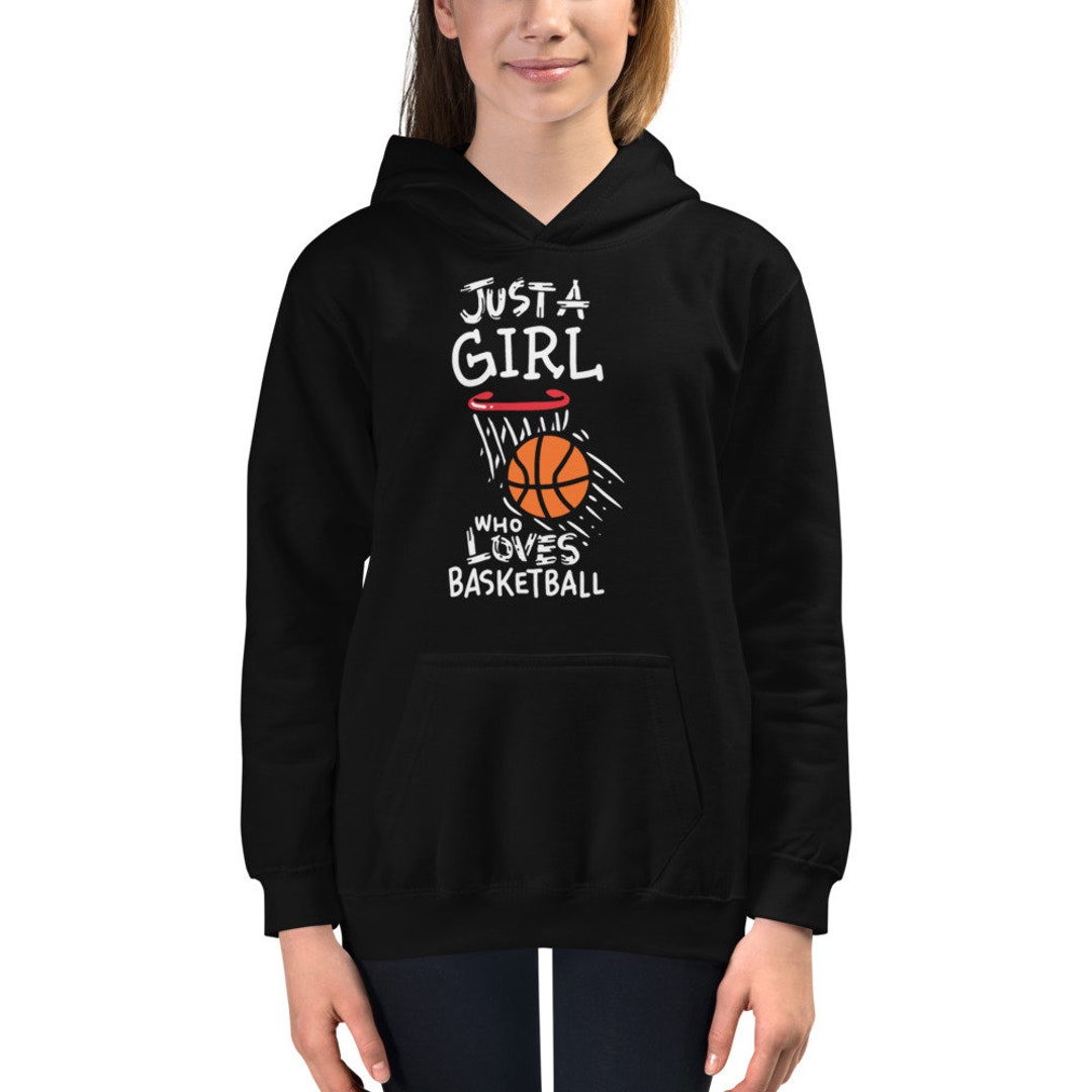 Just a Girl Who Loves Basketball Youth Hoodie Basketball Etsy