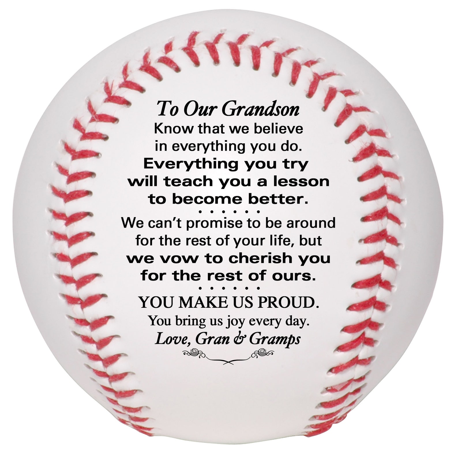 To Our Grandson Baseball Personalized Baseball from Grandpa Etsy