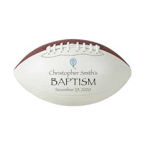 Baptism Football Gift, Baptism Keepsake, Personalized Football for him or her, Unique Baptism Gift, Christening Gift, Godparents Gift