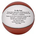Fathers Day Mini Basketball Gift, Personalized Fathers Gift From Son, Father's Day Gift from Daughter, Unique Fathers Day Basketball Gift