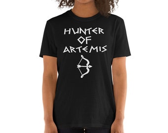 Hunter of Artemis Short-Sleeve Unisex T-Shirt - Greek Mythology Lovers Gift - Greek Goddess Gift - Demigod Gift - Olypmus Heroes