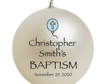 Baptism Christmas Ornament, Personalized Baptism Keepsake, Unique Baptism Gift, Christening Gift, Godparents Gift, Nursery Ornament