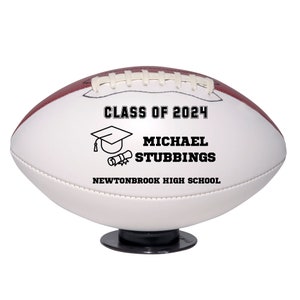 Football de la promotion 2025 - Cadeau de remise des diplômes du secondaire personnalisé 2025 - Cadeau de remise des diplômes pour lui ou elle - Cadeau de fin d'études secondaires