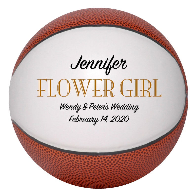 Wedding Keepsake Personalized Custom Flower Girl Wedding Basketball Gift Wedding Anniversary Wedding Favours