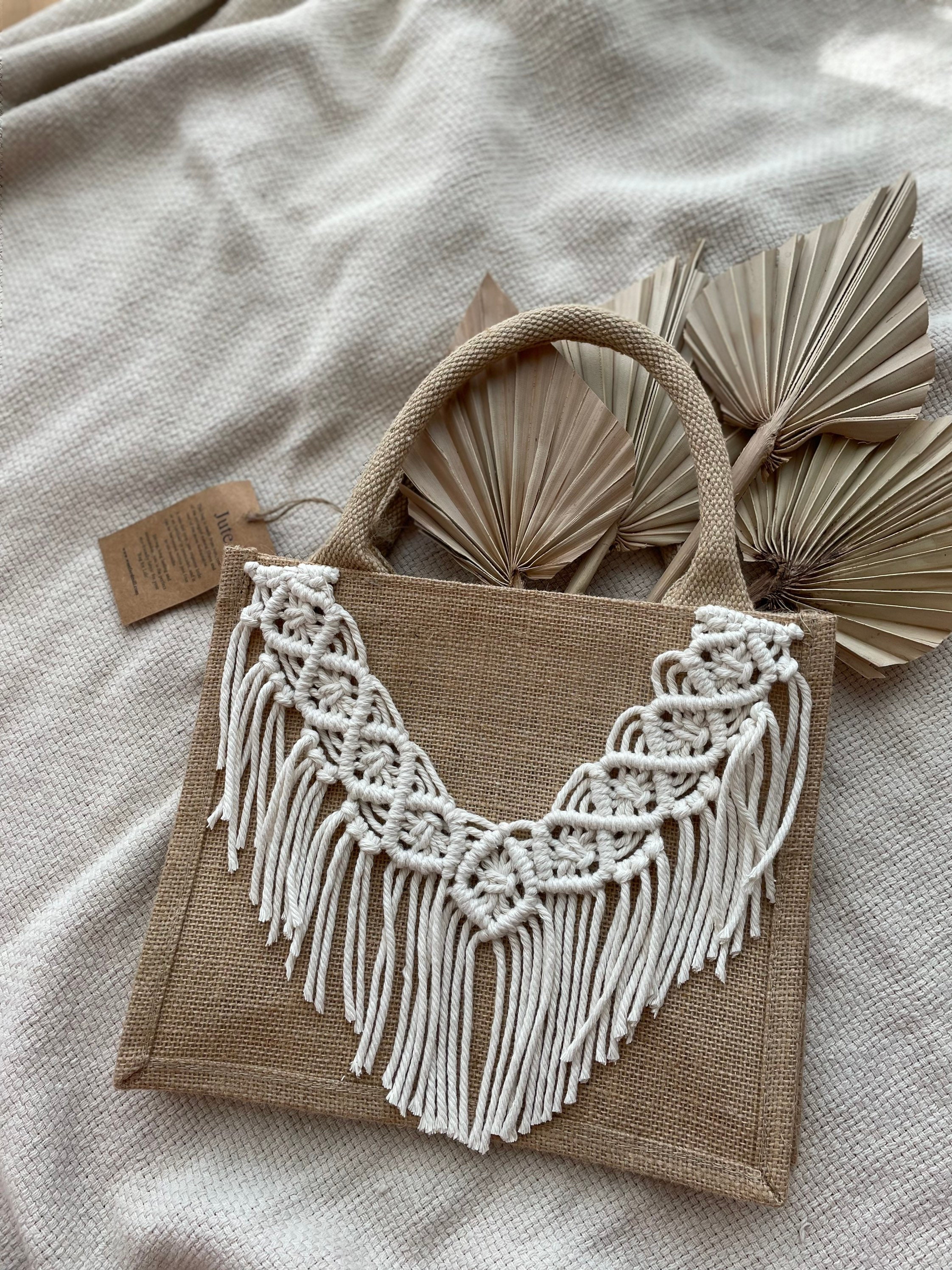 NKNIT suede macrame bag 【small】 suede macrame bag [small] – NKNIT