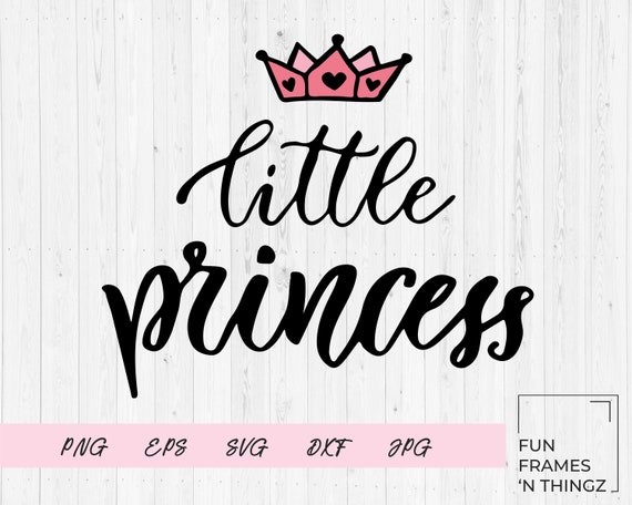 Download Little Princess Svg Word Cut File For Cricut Girl Pink Crown Etsy