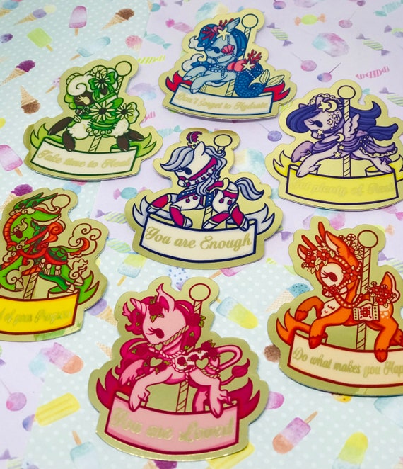 Care-ousal Gold Chrome stickers | Etsy