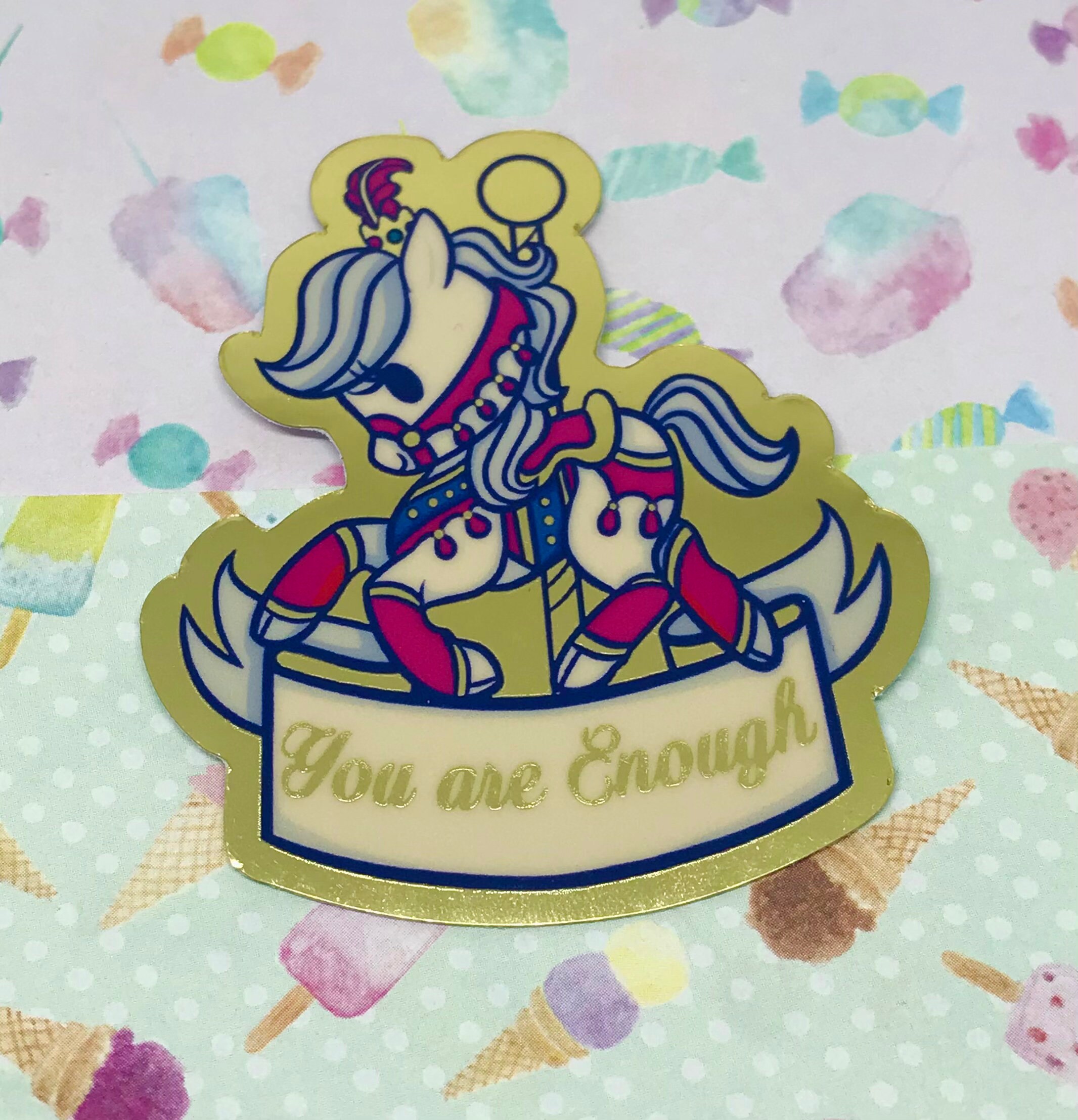 Care-ousal Gold Chrome stickers | Etsy