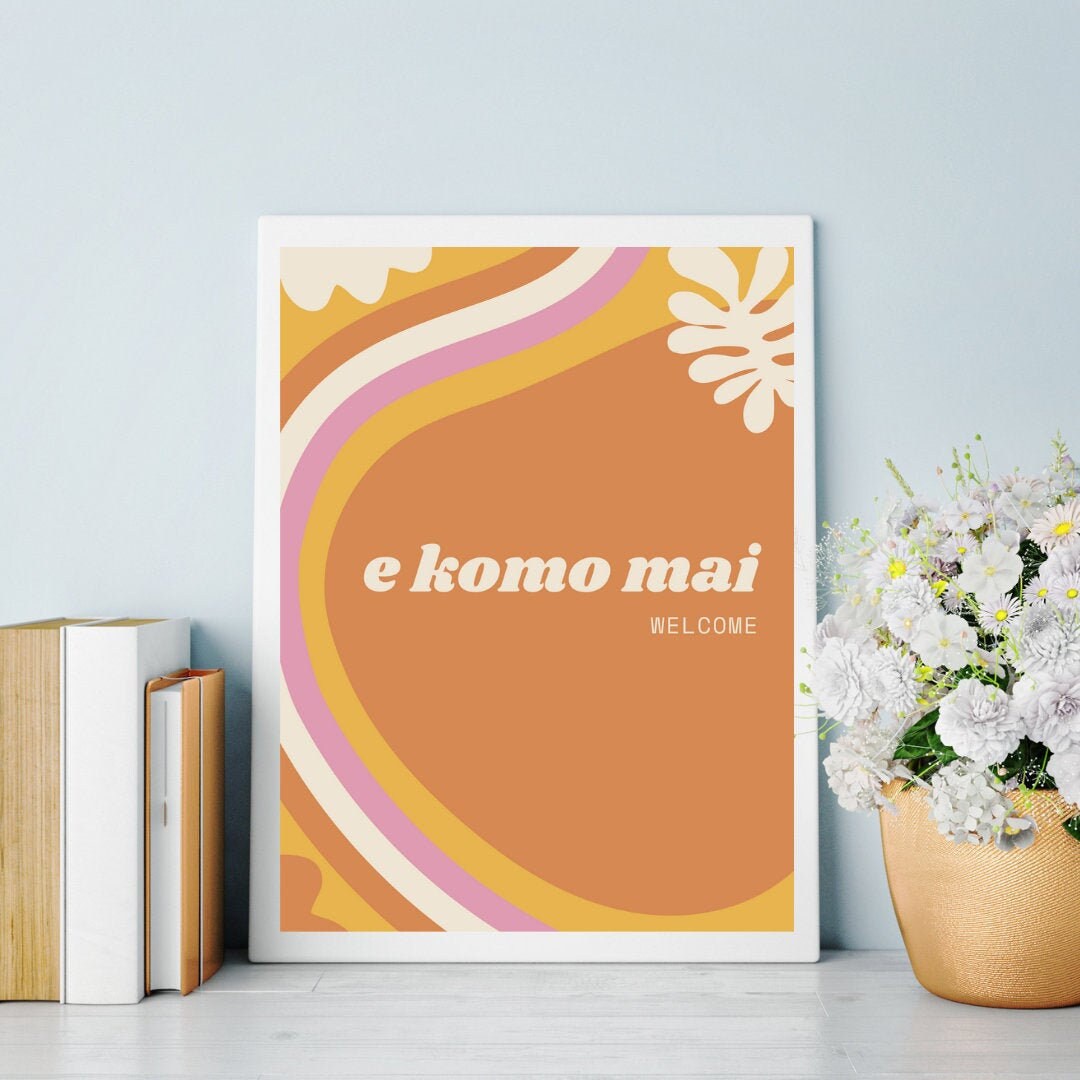 E Komo Mai Welcome Hawaii Downloadable Prints Home Decor | Etsy