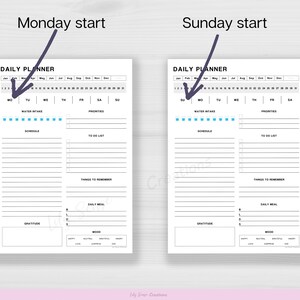 Daily Planner Printable Template Day Planner Printable Daily - Etsy