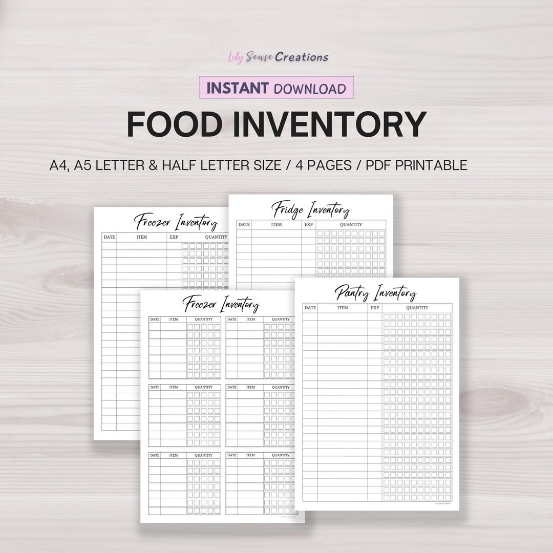 Fast Food Inventory Categories Checklist.pdf Kitchen Inventory, Printable Food Inventory Checklist, Fridge Inventory ...