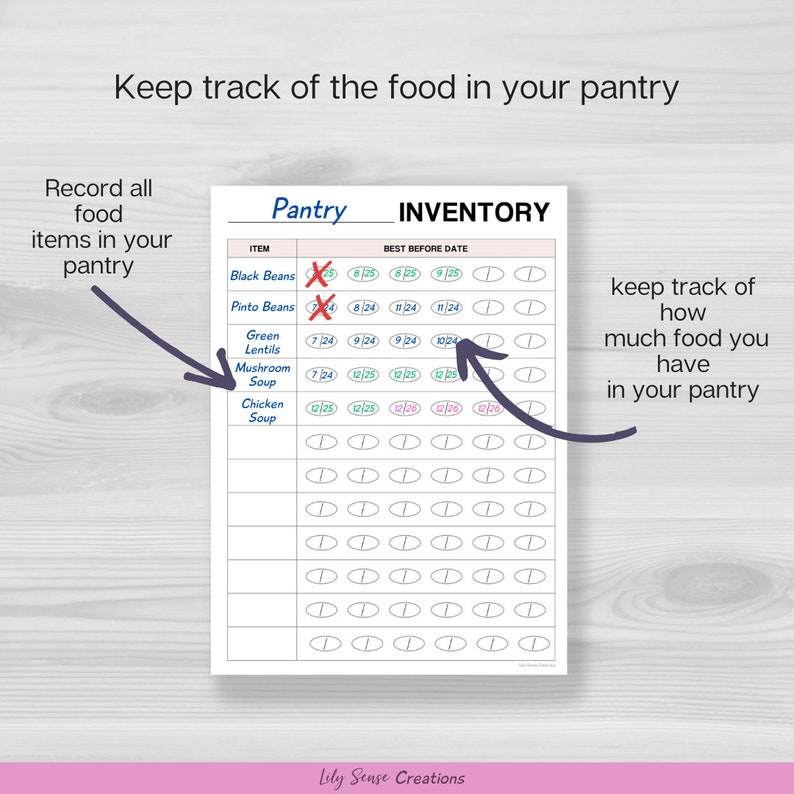 Printable Canned Food Inventory, Tinned Food Tracker, Pantry ...
