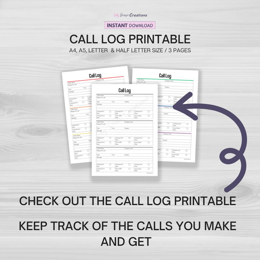 Printable Complaints Log, Complaints Template Set, Track Complaint ...