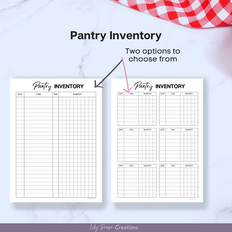 Printable Kitchen Inventory Tracker, Food Inventory, Pantry Inventory ...