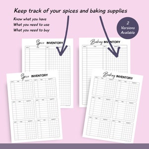 Printable Kitchen Inventory, Food Inventory Tracker, Food to Be Used ...