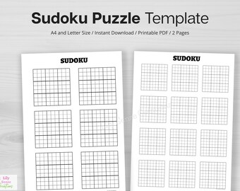 printable sudoku etsy denmark
