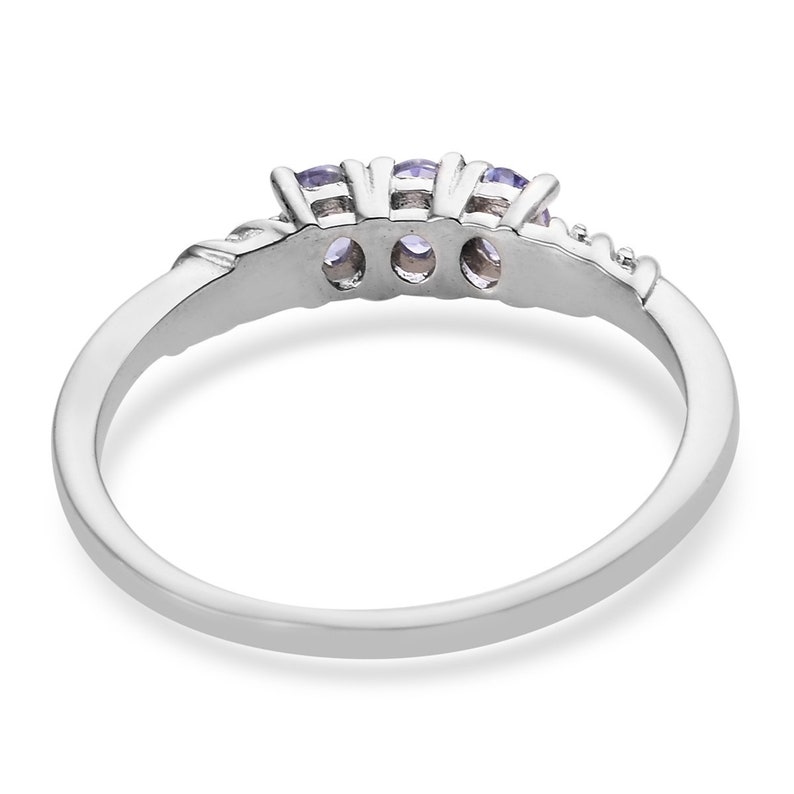 Engagement Ring With Silver Pendant Gift For Her Tanzanite Ring and Pendant Necklace in Platinum Over Sterling Silver December Birthstone