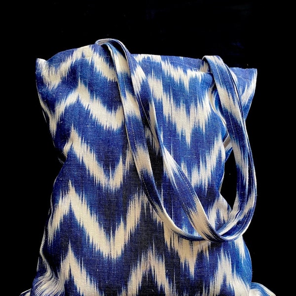 Ikat Silk-Cotton TOTE BAG "ISOLABELLA"