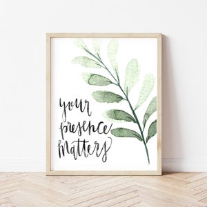 NINE// core longing - enneagram art print - plant art printable - enneagram gift - 5x7 8x10