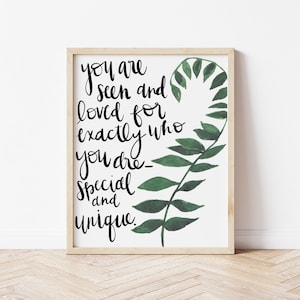 Enneagram 4 core longing - enneagram type four print - enneagram plant art printable - enneagram 4 gift