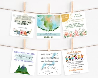Tarjetas de versículos bíblicos para niños, memoria de las Escrituras para niños, memorizar tarjetas de versículos bíblicos, tarjetas de las Escrituras para niños