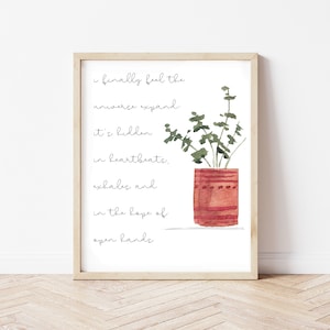ENNEAGRAM 5 PRINT - sleeping at last - plant wall art