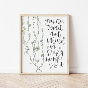 Enneagram 3 core longing - enneagram type three print - enneagram plant art wall printable - enneagram 3 gift