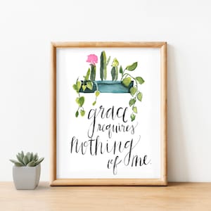 ENNEAGRAM 1 PRINT - sleeping at last - plant art printable - 8x10 and 5x7