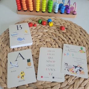 29 kart ABC, gra karciana inspirowana Montessori, karta przebudzenia dziecka, karty alfabetyczne