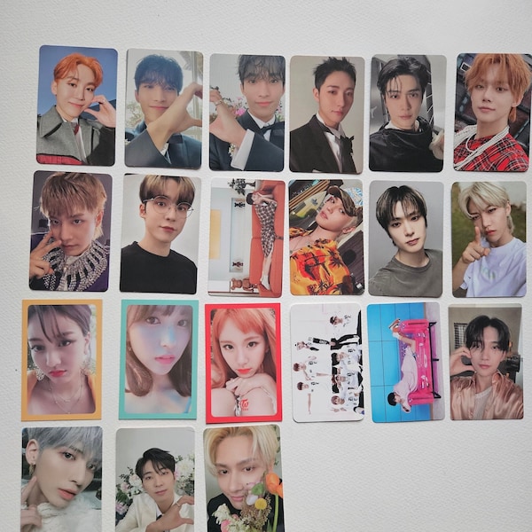 Kpop photocards with freebies